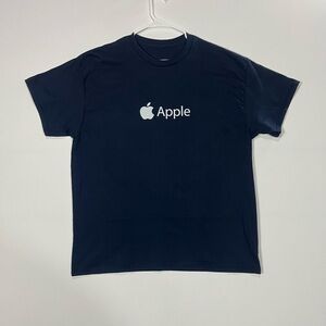 Apple Logo Navy Blue T-Shirt (New Condition) iPhone MacBook Computers Steve Jobs